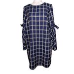 ECI  plaid bell sleeve midi dress Photo 1