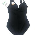 Coco reef Black shirred v neck one piece swimsuit Photo 4