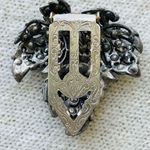 Vintage 1920s LITTLE NEMO rhinestone LEAF ART NOUVEAU DECO dress clip unsigned Photo 3