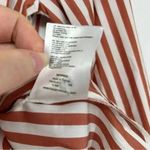 HARSHMAN SHIRT WOMEN’S XS BROWN STRIPED BUTTON DOWN FLARED SLEEVE COTTON NWT Photo 12