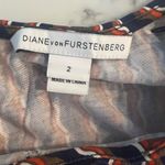 Diane Von Furstenberg Diane Von Furstenburg 2 Silk jersey dress retro navy, orange, brown print EUC Photo 4