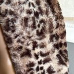 Animal Print Brown and Cream Faux Fur Fluffy Scarf 8 x 64 Inches Photo 2