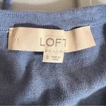 Loft Ann Taylor Wool Blend Blue Sweater Lantern Sleeve Keyhole Back Size Small Photo 4