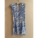 Bella Dahl 100% Linen Ruffle Sleeve Mini Dress Medium Laguna Waves Photo 3