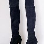 Stuart Weitzman  • Highland Boot over the knee thigh high black suede heeled Photo 0