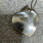 Teal color heart shaped pendant necklace Blue Photo 3