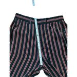 Anthropologie Striped Silky Tie Joggers in Black/Red sz small Photo 7
