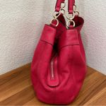 Coach  F57545 Lexy Rasberry Red Pinkish Red Pebbled Leather Shoulder Bag Photo 3