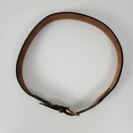 Mens Genuine Leather Belt 34 Brown Basket Weave Braided Solid Brass Buckle Photo 7