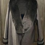 Reversible black faux leather/fur oversized coat L Size L Photo 0