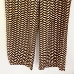 Who What Wear Geometric Print Pleated High Rise Wide Leg Pants Orange Black 6 Photo 8