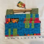 Laurel Birch small bag wood handle bird dog cat horse design wood dog tag EUC Green Photo 8