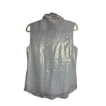J. Peterman Dazzling Metallic Blouse Sz. 8 Gold Photo 3
