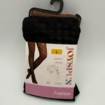 Joyspun Houndstooth Pattern And Opaque Tights NIP Sz L Brown Size L Photo 0