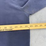 Silk Button Down Shirt Long Sleeve Blouse Top Relaxed Fit‎ Size 40 Shoulder Pad Blue Photo 8