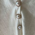 Jessica McClintock  Cream/Gold glitter sparkle SHAWL with golden closing clasps- Photo 3