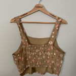 BP x Nordstrom Rack Floral Crop Top- Linen- Tan- Size XL- NWOT Photo 7
