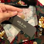 Ark & Co. NWT Brown Button Up Floral Jacket Photo 3