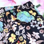 Victoria's Secret Victoria’s Secret Black Floral Satin Flounce PJ Pants Photo 3