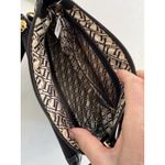 Tignanello Black Leather Crossbody Bag Adjustable Strap Gold Hardware Photo 8