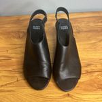 Eileen Fisher  Leather Slingback Sandals‎ Size 8 Open Toe Italian Black Slip On Photo 1