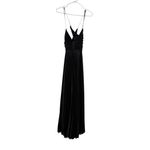 ALC Frank A.L.C. Aries Satin Pleated Maxi Dress Black Sz 6 Photo 3