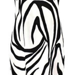 Alyx Dresses Zebra Print Black Cream Sleeveless Sheath Dress W/ Pockets Size 16 Photo 0