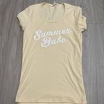 Billabong Cream Fitted Cap Sleeve Tee Photo 0