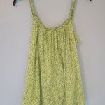 Gap  Braided Strap Green Floral Cotton Camisole Top Photo 0