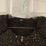 Mossimo Women’s Black/Gold Full Zip Sweater Jacket size Large Photo 2