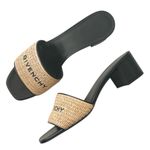 Givenchy NEW  Women’s 4G leather-trimmed embroidered raffia mules size 40 EU Photo 0