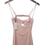 Montce NWT Prima Sparkle Slip Dress Women’s Size Small Pink Ruched Open Back Gow Photo 7