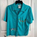 Ultra Dress New York blue summer beach embroidered size 14 Photo 0