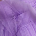 Jovani  38290 Lilac Purple Tulle Ruffle Sweetheart Slit Evening Gown Tiered Dress Photo 15