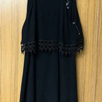 Lulus  Black Fringe Dress Women's Size‎ Small Party Cocktail Spaghetti Straps Photo 0