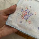 White and baby blue floral print bandana 0834 Photo 1