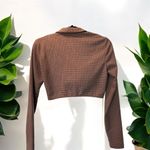 ZARA  Checkered Blazer Stuke Crop Top Small Photo 1