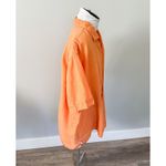 Vintage 100% Orange Linen Top Photo 4