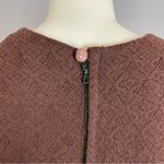 Vintage Embroidered Dress 1960s Sleeveless Skirt Slit Brown Gold Detail Photo 11