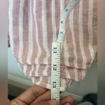 Rails || Angelina Linen Blend Smocked Mini Dress Rose Stripe Pink White Medium Photo 4