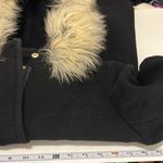 J.Crew Coat Women size 4 Black Tan Stadium Cloth Nellie Gori Wool Blend Utility Photo 12