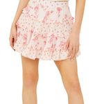 Altar'd State Altar’d state Baylor pink floral mini skirt - large Photo 0