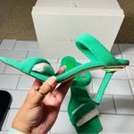 Good American Terry Slip-On High Heeled Sandals - Green TRENDY Y2K Photo 4