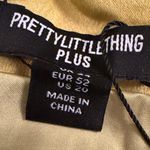 Pretty Little Thing NWT  Chartreuse CONSTRUCTED SATIN RUCHED DRAPED SKIRT Sz 20 Photo 7