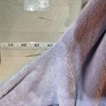 Oscar de la Renta Vintage Womens Fleece Quilted Wrap Tie Waist Robe Purple Medium Photo 7