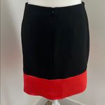 Ann Taylor  Black Skirt with Orange Satin Trim Sz 4p Photo 3