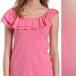Lilly Pulitzer L  Pink Wynne Ruffle Top Photo 0