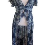 Rue 21 Navy Floral High Low duster Photo 0