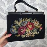 1950s Floral Embroidered Needlework Handbag Multi Photo 0