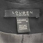 Louben Woman black triacetate crystal button office professional blazer size 16W Photo 1